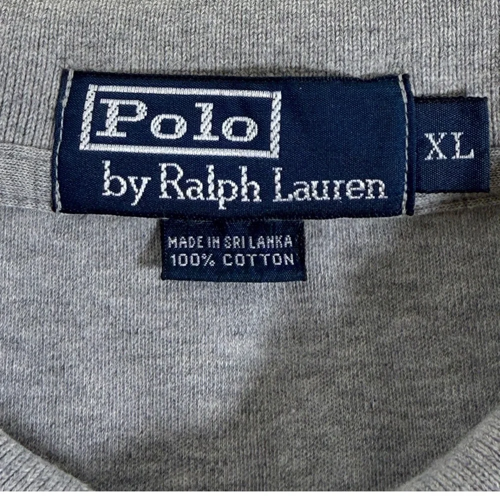 Polo Ralph Lauren Men's XL Heather Gray Cotton Interlock Short Sleeve Polo Shirt